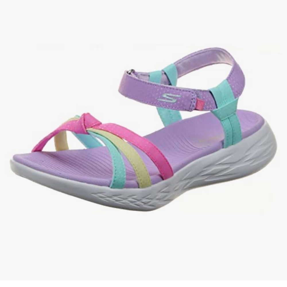 Sketchers Slip ins go walk girls sandal NWT size 3 multicolor - Picture 3 of 11